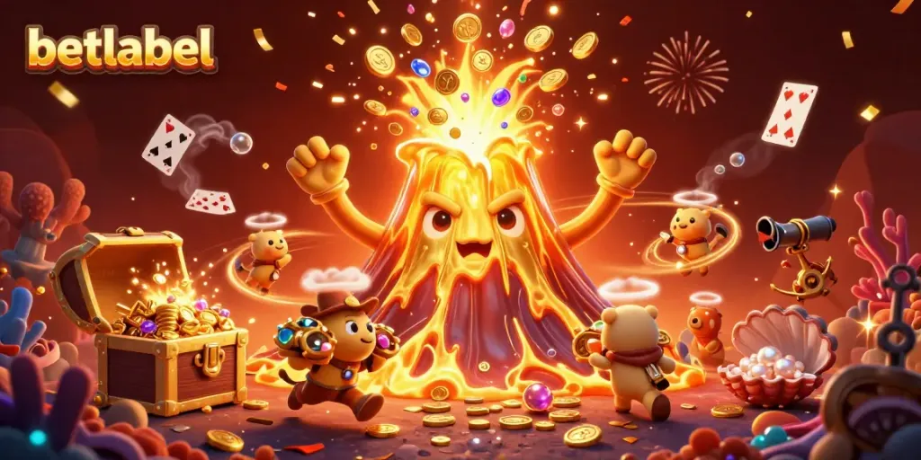 Enjoy thrilling casino action with betlabel, featuring golden volcanoes and treasure-filled adventures.